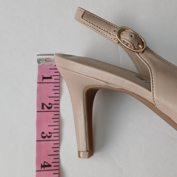 LIFE STRIDE TELLER SLINGBACK PUMP TENDER TAUPE, TAN PLATFORM HEELS. SIZE 8.5 W - Picture 10 of 15